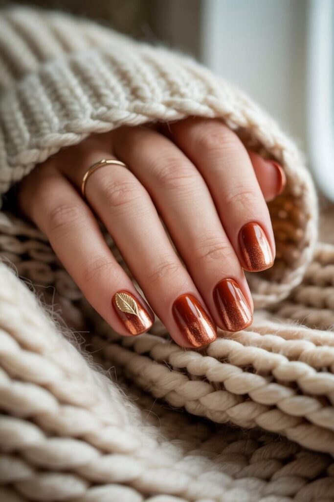 Copper and Rust Metallic But Not Too Extra 🍂💅