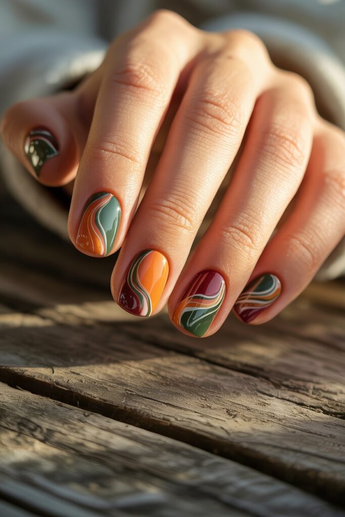 Marble with Autumn Swirls 🌪️🍁