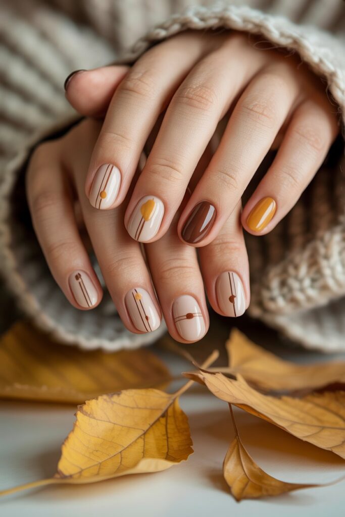 Minimalist Fall Art 🍁💅