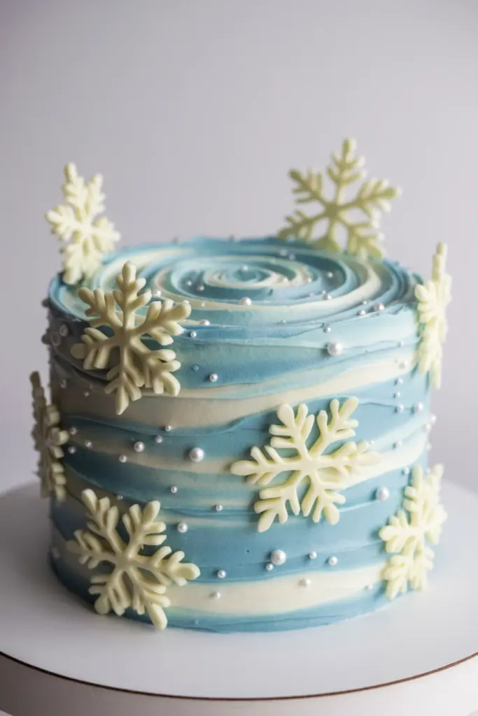 Snowflake Swirl Cake