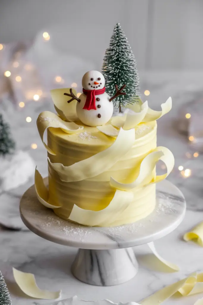 White Chocolate Snowfall Cake
