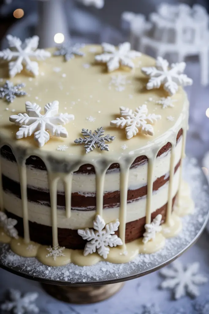 Winter Wonderland Drip Cake