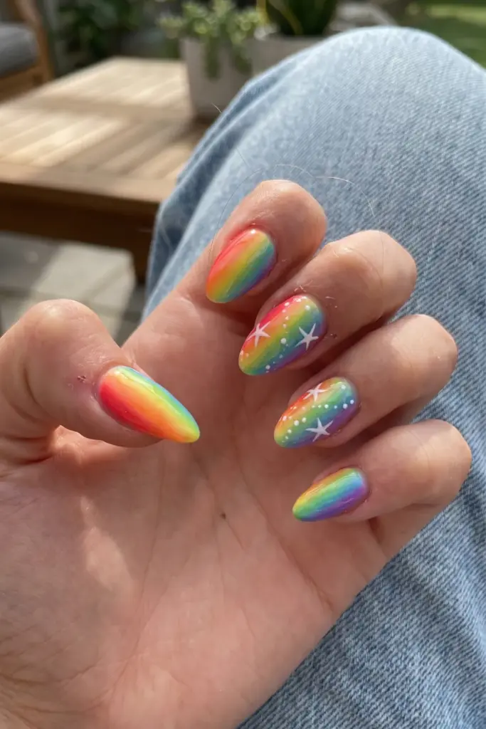 colorful-rainbow-summer-almond-nails