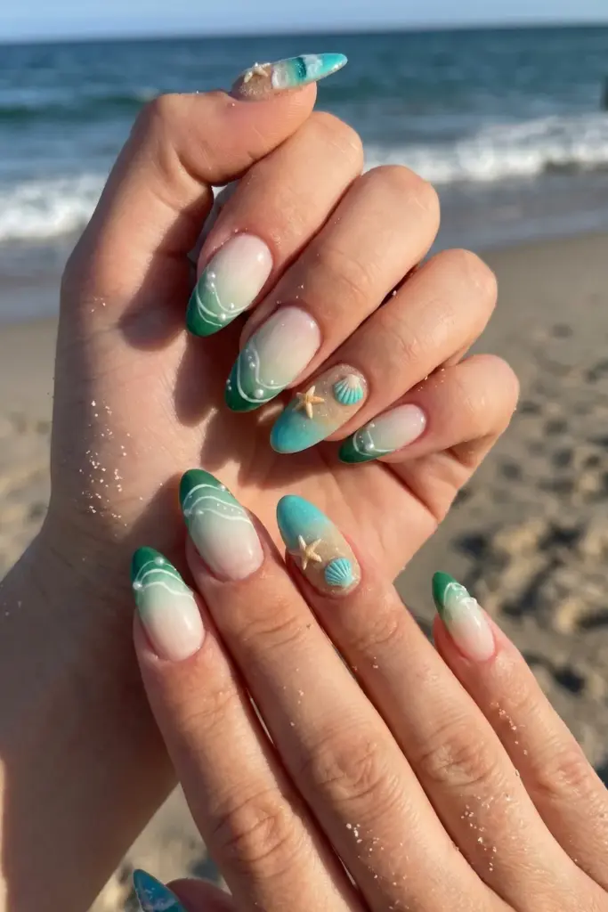 ombre-acrylic-summer-nail-designs