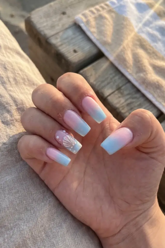 pastel-ombre-square-summer-nails