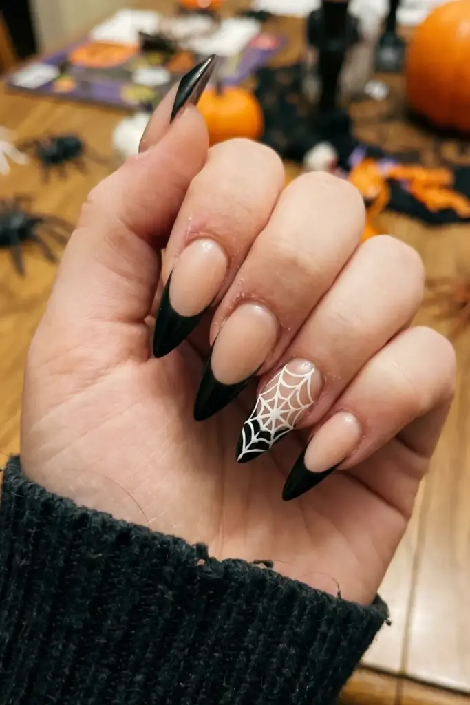 spider-web-stiletto-halloween-nails