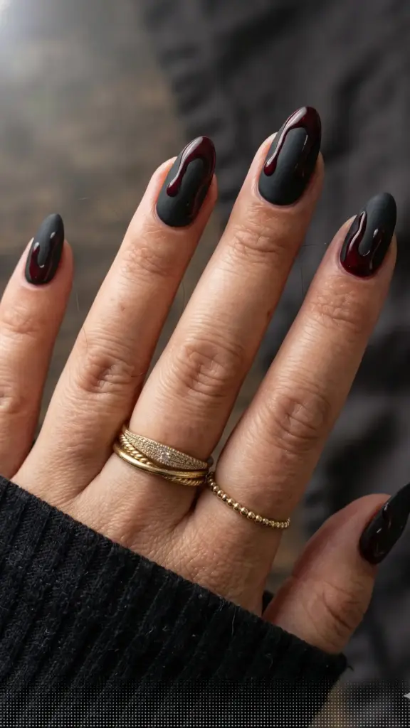 spook-halloween-nail-ideas-blood-drip-matte