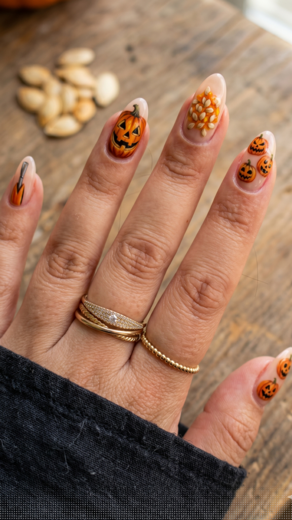 spook-halloween-nail-ideas-pumpkin-carving-art
