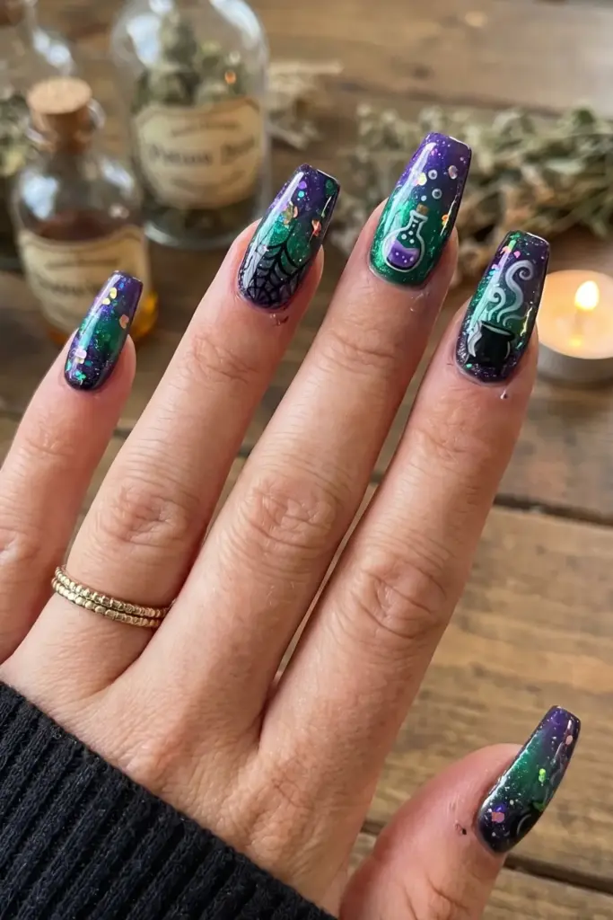 witches-brew-ombre-halloween-nails